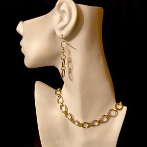 Gold/Silver Tone Necklace & Earring Set